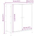 vidaXL Servírovacia skriňa Staré drevo 70 x 30 x 80 cm