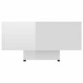 vidaXL Konferenčný stolík lesklý biely 100x49,5x31 cm kompozitné drevo