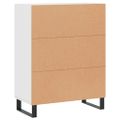 vidaXL Komoda biela 69,5x34x90 cm kompozitné drevo