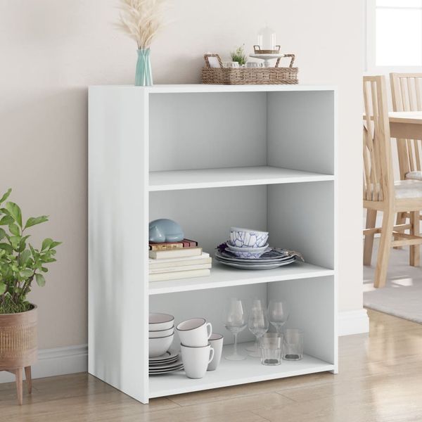 vidaXL Komoda biela 70x41x93 cm kompozitné drevo