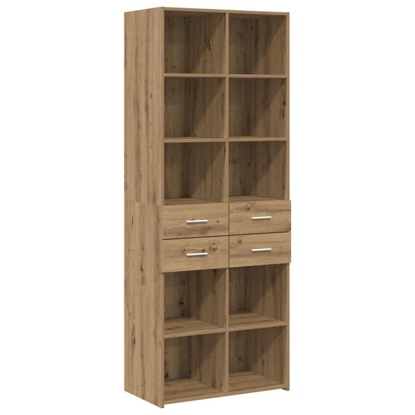 vidaXL Knižnica Dub artisan 30 x 42.4 x 185.2 cm