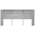 vidaXL Čelo postele so skrinkou betónovo sivé 220x18,5x104,5 cm