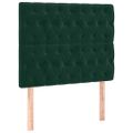 vidaXL Posteľný rám boxsping s matracom tmavozelený 90x190 cm zamat