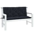 vidaXL Podložky na záhradnú lavičku2 ks čierne kocky 120x50x7 cm látka
