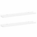 vidaXL Poličky na zarámované obrázky 2 ks biele 60x9x3 cm MDF