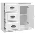 vidaXL Komoda biela 70x35,5x67,5 cm spracované drevo