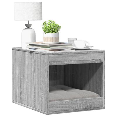 vidaXL Uzavretý box na stelivo sivá sonoma 47x59x42cm kompozitné drevo