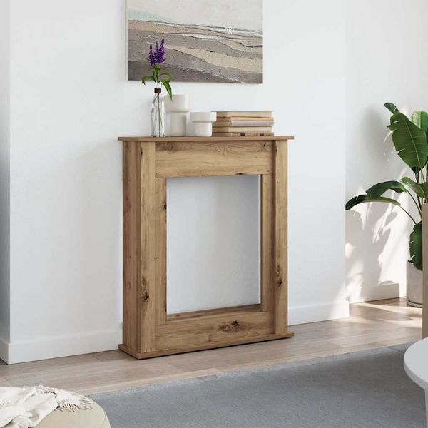 vidaXL Obloženie krbu dub artisan 75x20x87,5 cm kompozitné drevo