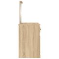 vidaXL Toaletný stolík so zrkadlom dub sonoma 130x50x132,5 cm