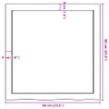 vidaXL Nástenná polica tmavohnedá 60x60x(2-4) cm ošetrený dubový masív