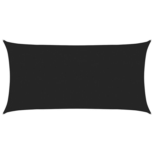 vidaXL Plachta na tienenie Čierna 2 x 6 m HDPE