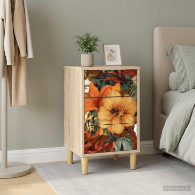 vidaXL Nočný stolík GENNEP Dub sonoma 36 x 33 x 60 cm Kompozitné drevo