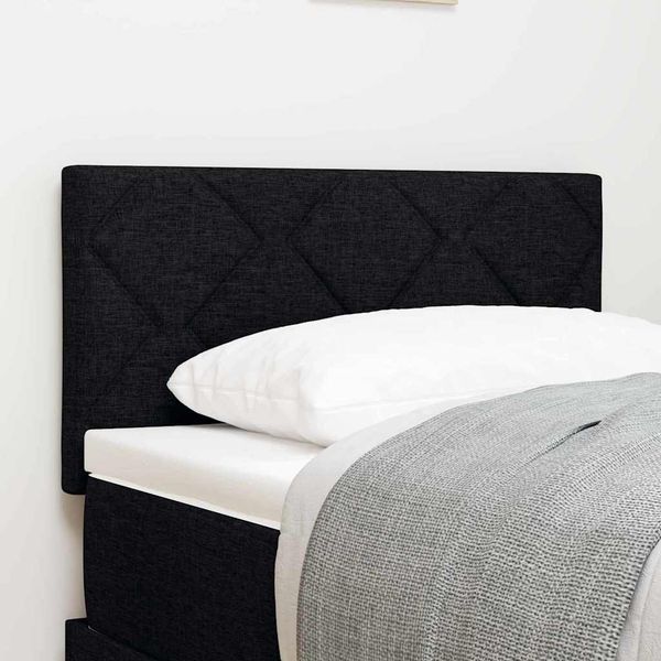 vidaXL LED hlavová doska Čierny 80 cm látka