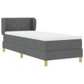 vidaXL Posteľ s pružinovým rámom Tmavo šedá 80 x 200 cm látka