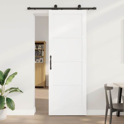 vidaXL Posuvné dvere ORKDAL Biela 83 x 232 cm Borovicový masív