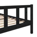 vidaXL Posteľný rám čierny 135x190 cm dvojlôžko masívne drevo
