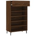 vidaXL Botník hnedý dub 60x35x105 cm kompozitné drevo