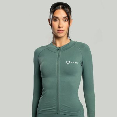 Dámsky športový top Seamless Moss - STRIX, veľkosť L, 94 % Nylon, 6 % Elastane