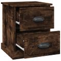 vidaXL Nočné stolíky 2 ks dymový dub 39x39x47,5 cm spracované drevo