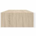 vidaXL Nástenné zásuvkové police 2 ks, dubové a biele, 60x23,5x10 cm, MDF