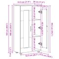 vidaXL Servírovacia skriňa FLORIN 55,5 x 29 x 100 cm Staré drevo