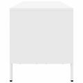 vidaXL TV skrinka biela 202x39x43,5 cm oceľ valcovaná za studena