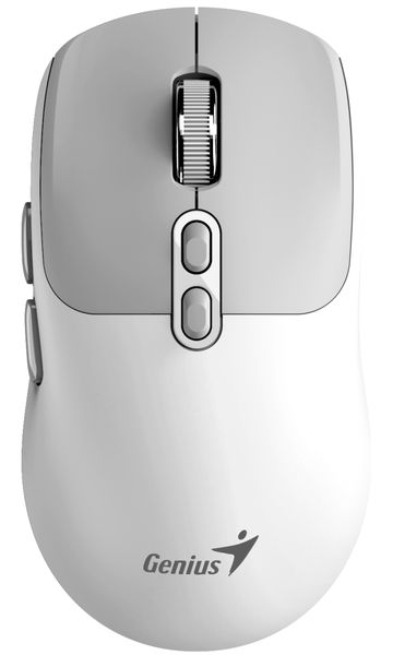 GENIUS NX-8080S BT Grey White/ duálny Bluetooth + 2,4GHz/ 1600 dpi/ bezdrôtová/ Copilot/ tichá/ 7tlačidlový/ bielosivá