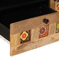 vidaXL TV skrinka Prírodná 105 x 33,5 x 46 cm Masívne mango drevo