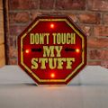 RETRO Metal Sign LED Don't Touch Forever Light