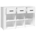 vidaXL Komoda biela 100x30x59,5 cm spracované drevo