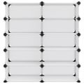 vidaXL Stojan na topánky priehľadný 84x32x88,5 cm PP