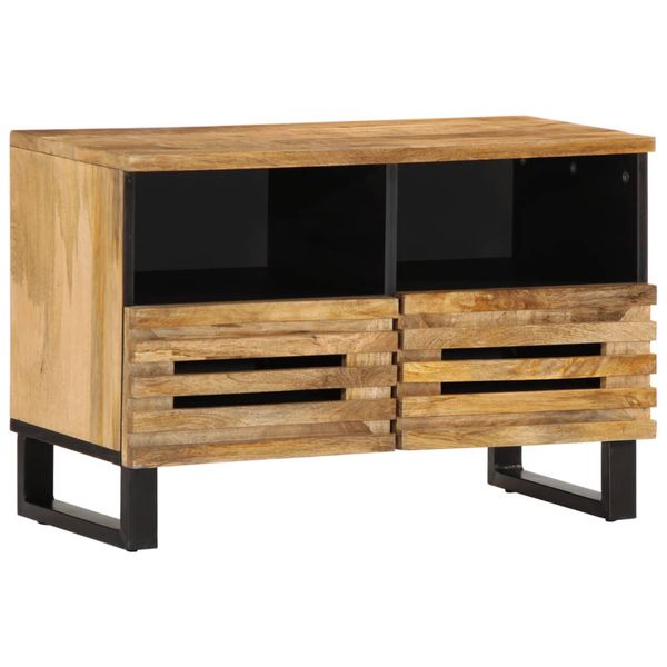 vidaXL TV skrinka 70x34x46 cm, surový mangový masív