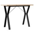 vidaXL Jedálenský stolík v tvare Y 100x50x75,5 cm borovica a oceľ