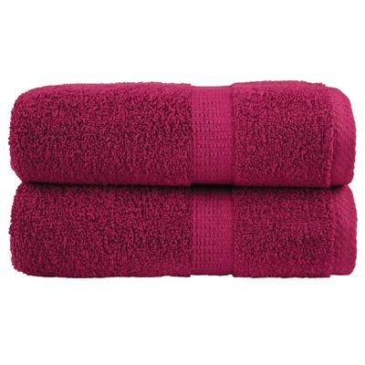 vidaXL Prémiové umývacie utierky SOLUND 2 ks bordové 30x30 cm 600 g/m²