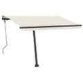 vidaXL Súprava markízových stĺpikov antracitová 300x245 cm železo