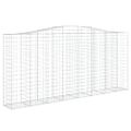 vidaXL Oblúkové gabiónové koše 9 ks 400x50x180/200cm pozink. železo