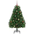 vidaXL Umelý Sklápací Vianočný Stromček Zelená 150 cm PVC a oceľ
