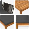 vidaXL 5 ks Záhradný lounge set s vankúšmi Prírodná