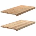 vidaXL Okenný parapet 2 ks 80x40x2 cm neošetrený dubový masív