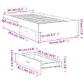 vidaXL Posteľný rám so zásuvkami dub sonoma 90x200 cm kompozitné drevo