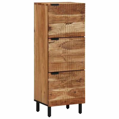 vidaXL Highboard s poličkou Hnedá 40 x 33 x 110 cm Masívne mango drevo