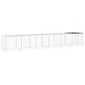 vidaXL Klietka pre kurčatá strecha antracitová 603x98x90 cm poz. oceľ