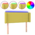 vidaXL Čelo postele s LED zelené 83x16x78/88 cm látka