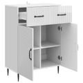 vidaXL Servírovacia skriňa Biela s vysokým leskom 66 x 34,5 x 89,5 cm