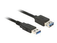 Predlžovacia šnúra USB - USB typ A (M) na USB typ A (F) - USB 3.0 - 50 cm - čierna