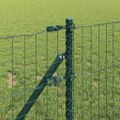 vidaXL Euro plotový základ 10 x 0,8 m PVC potiahnutá oceľ Zelená