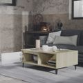 vidaXL Konferenčný stolík, biela+sonoma 90x60x35 cm, kompozitné drevo