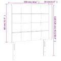 vidaXL Čelo postele s LED tmavosivé 103x16x118/128 cm látka