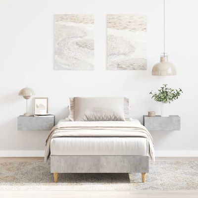 vidaXL Posteľný rám bez matraca betónový sivý 75x190 cm kompoz. drevo