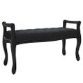 vidaXL Lavička čierna 110x45x60 cm zamat